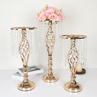 LANJO Ensemble de supports de centre de table en métal de luxe moderne, de haute qualité et durables, pour mariages, fêtes, événements et restaurants