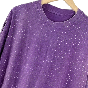 T-shirt pour homme entièrement personnalisé avec strass - 100% coton biologique, coupe ample, anti-plis, imprimé sérigraphié, écologique - Product Image 5