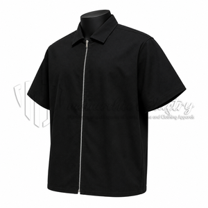 เสื้อเชิ้ตแขนสั้นผู้ชายแบบมีซิปเต็มตัว เสื้อเชิ้ตซิปลำลอง ผู้ผลิต OEM รับผลิตแบรนด์ส่วนตัว - Product Image 3
