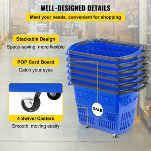 Cesti per la spesa personalizzati blu in tessuto riciclato con manici - Confezione da 6 - Product Image 6