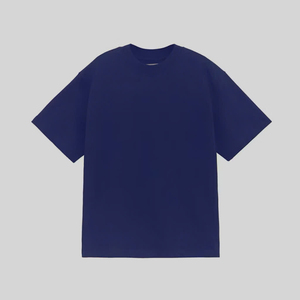 Camiseta Básica de Algodón Negra para Hombre, 280 Gramos, Cuello Redondo, Manga Corta, Corte Holgado, Color Sólido, Tejido Jersey - Product Image 6