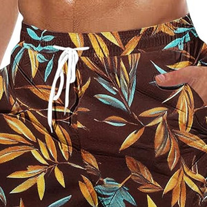 Dernier modèle de short de plage uni imprimé numériquement, logo personnalisé, taille élastique, décontracté, MOQ 10 pièces, antibactérien, extensible, toutes tailles - Product Image 4