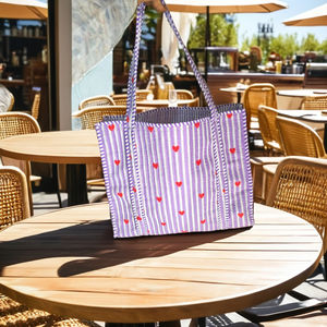 Sac fourre-tout matelassé en coton de haute qualité pour femme, fermeture ouverte, design spacieux, léger - Product Image 2