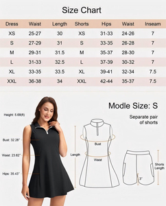 Vestido Mini Estampado Completo, Vestido Deportivo sin Mangas con Botones, Vestido de Golf Personalizado, Vestidos Deportivos Tipo Polo - Product Image 6