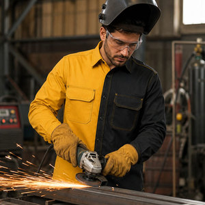 Wholesale Safety <b>Welding</b> Fire Clothing Breathable Mechanic Workwear Fire Resistant Work Jacket for Men Safety FR Jacket - Product Image 6