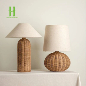 Best Selling Rattan <b>Lamp</b> <b>Base</b> <b>Table</b> <b>Lamp</b> Handwoven OEM Pendant Light for Home Decoration Variety of Colors Made in Vietnam HNH - Product Image 5