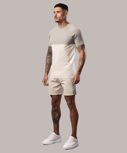 Conjuntos Deportivos de Verano para Hombre, Tejidos Vintage, de Algodón Transpirable, con Logotipo Reflectante, Camiseta de Manga Corta y Pantalones Cortos - Product Image 6