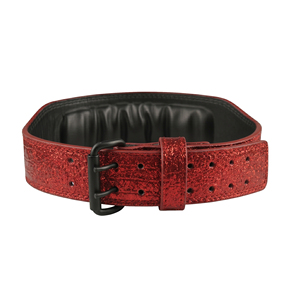 <b>Red</b> Glitter Leather Weightlifting <b>Belt</b> Waist Support Glitter Lifting <b>Belt</b> Unisex Workout Trainer Glitter Leather <b>Belts</b> - Product Image 2