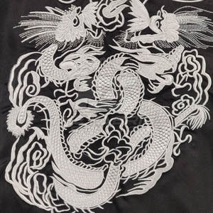 Chaqueta Sukajan de Moda Urbana con Bordado Detallado, Tela Satinada, Prenda Exterior Cómoda - Product Image 3