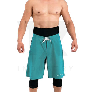 Nuevos Shorts de Baño para Hombre, Modelo Awrah, de Spandex/Poliéster, Secado Rápido, Cierre con Cordón, Color Sólido, Opción de Logotipo Personalizado - Product Image 6
