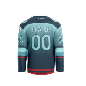 Maillot de hockey sur glace pour homme de haute qualité, respirant, en polyester, design libre, impression numérique, logo brodé personnalisé - Product Image 6