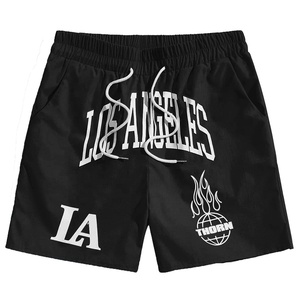 Pantalones cortos informales de verano para hombre, poliéster, gimnasio, Fitness, Cargo, cintura media, transpirable, tejido de encaje, tallas grandes, estampado de relámpago - Product Image 1