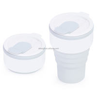 Taza de Café de Silicona para Bebé, Personalizable, Linda, Kawaii, Plegable, Botella de Agua Deportiva, Gran Capacidad, Aislada para Bebidas Frías/Calientes, Color Rojo Estrella