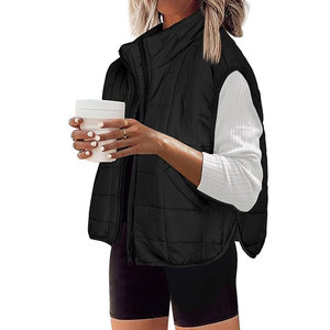Chaleco Acolchado Verde para Mujer STITCH MASTER, Cuello Alto, Cierre de Cremallera, Ropa Exterior Informal, Resistente al Viento, Transpirable y Ligero - Product Image 5