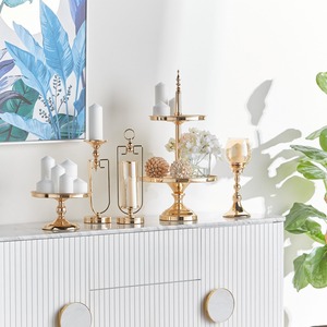Modern design three tier metal serving <b>stand</b> <b>set</b> with gold finish perfect for desserts and buffet display available in customize - Product Image 4