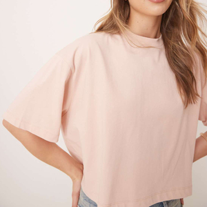 Camiseta Corta Oversize con Hombros Caídos y Estampado Personalizado para Mujer 2026 - Product Image 4