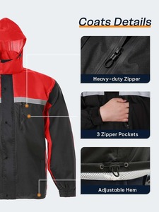 Ensemble de vêtements de pluie unisexe avec veste et pantalon imperméables pour la randonnée, le camping, les voyages et les activités de plein air - Product Image 5