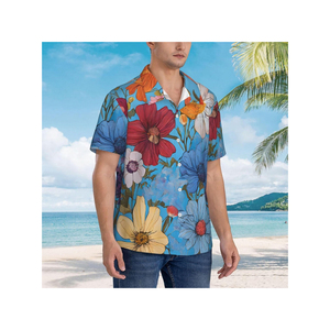 เสื้อเชิ้ตผู้ชายระบายอากาศได้ดี แขนสั้น ลายพิมพ์ฮาวาย สไตล์ลำลองชายหาด ติดกระดุม คุณภาพดี สีสันสดใส เหมาะสำหรับฤดูร้อน - Product Image 6