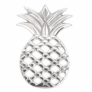 Silver Pineapple Trivet | Decorative Metal Hot Pot <b>Pan</b> Stand for Kitchen Dining Table Heat Resistant Serving Home Decor Gift Set - Product Image 1