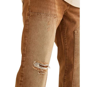 Fabricación de Ropa: Pantalones Vaqueros para Hombre con Lavado Ácido y Efecto Desgastado, 100% Algodón, Logotipo Personalizado con Bordado e Impresión, Precio Bajo - Product Image 4