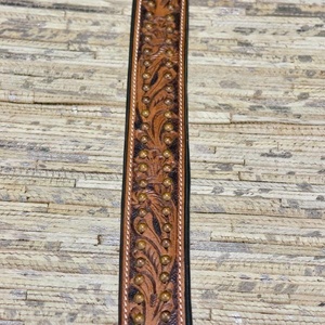 Collier pour chien en cuir véritable vintage Venus Leathers, avec broderie et boucle métallique, imperméable, pour accessoires de sac - Product Image 4