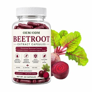 Cápsulas de Extracto de Remolacha de Alta Potencia OEM 500mg, Ricas en Nitratos, Apoyan el Rendimiento Deportivo, la Salud del Corazón y la Vitalidad Diaria - Product Image 1