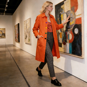 PROMO EXCEPTIONNELLE sur TEMU : Chemise Orange Ample et Respirante à Boutons pour Femme – Collection Printemps-Été-Automne 2026 – Idéale pour les Promenades Urbaines - Product Image 3