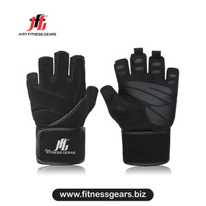 ถุงมือยิมแบบครึ่งนิ้ว นีโอพรีน สายรัดข้อมือปรับได้ กันลื่น ระบายอากาศได้ดี ยกน้ำหนักได้ ใช้ได้ทั้งชายและหญิง - Product Image 1
