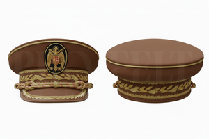 Custom Embroidered Decorative Peak <b>Cap</b> with Gold Leaf Design Adjustable Formal Uniform Style Hat <b>for</b> <b>Men</b> Whole Sale Visor <b>Caps</b> - Product Image 4