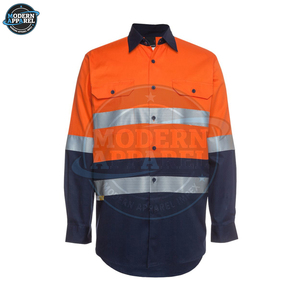 Vêtements de travail pour hommes, chemises de travail, salopettes, chemises de sécurité industrielle, chemises de travail réfléchissantes avec bande élastique, en vente. - Product Image 5