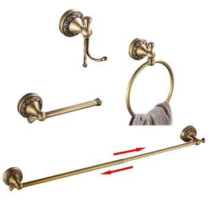 Porte-serviettes mural en laiton, support décoratif pour serviettes de salle de bain, accessoires de salle de bain en laiton pour la maison, l'hôtel et la chambre d'hôtes - Product Image 4