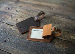 Custom Genuine Leather Luggage <b>Tags</b> Privacy Cover <b>Suitcase</b> Labels Personalized Travel Bag <b>Tags</b> Wholesale Gifts LMP-0151 - Product Image 2