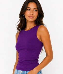Camiseta sin Mangas con Cuello Redondo para Mujer, Diseño Personalizado OEM, Tejido Suave, Ligero y Transpirable, Estilo Casual para Verano - Product Image 6