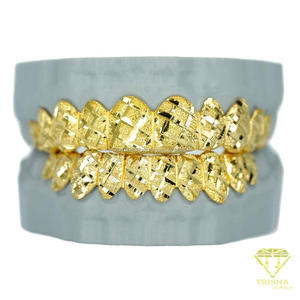 Grillz dentaire unisexe Hip Hop en argent sterling S925 avec moissanite taille émeraude, personnalisé, entièrement serti, à face ouverte, de luxe - Product Image 4