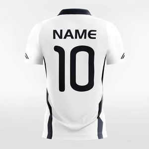 Maillot de football rétro personnalisé 2026 unisexe, uniforme de club authentique, maillot de foot court personnalisé pour homme, blanc et or, col en V - Product Image 6