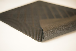 Tapis d'entrée commercial en caoutchouc GeoLattice avec support en PVC antidérapant, motif géométrique en losange, haute résistance - Product Image 3