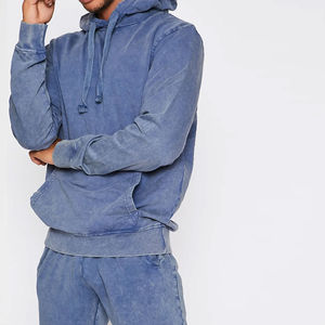 Vêtements décontractés, sweat à capuche personnalisé à manches longues pour homme, lavage à l'acide, design personnalisé, coton et polyester, sweats à capuche lavés à l'acide - Product Image 4
