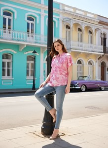 Haut d'été léger en rayonne tie-dye pour femme, collection de créateur Maaesa, exportateur d'Inde - Product Image 4