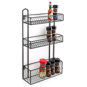 MyGift Aranda Estante de baño montado en la pared de 3 niveles-Organizador de metal negro, artículo popular de Amazon - Product Image 3