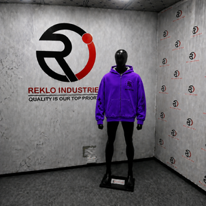 Sudadera con Capucha Morada Extra Grande para Hombre, Ropa Casual de Otoño con Bolsillo y Logotipo Estampado, Estilo Urbano, Unisex, Corte Holgado, Algodón Premium - Product Image 3