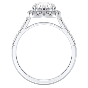 Bijoux fins personnalisés REYES, alliances en or blanc 14 carats avec diamants ronds, design classique, nouveaux bijoux de style chrétien pour femmes - Product Image 6