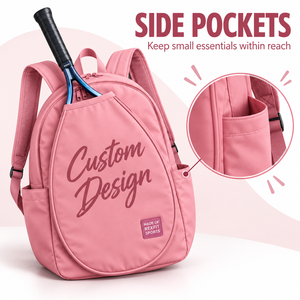 Mochila Personalizada para Raqueta de Squash, Bolsa Deportiva con Bolsillo Abierto para Raqueta, Correas Ajustables y Cierre Doble con Cremallera - Product Image 6