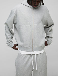 Ensemble de survêtement unisexe 2026 le plus vendu, décontracté, coupe régulière, taille élastique, deux pièces, en polaire, avec pantalon de jogging évasé et ample, orné de strass, couleur unie - Product Image 3