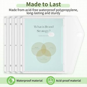 Clip per Raccoglitori Trasparenti Super Resistenti, Confezione da 30, con Chiusura Salvaspazio a 3 Anelli, Alta Capacità - Product Image 5