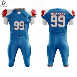 Uniforme de football américain personnalisé pour hommes, maillot et pantalon sublimés blancs et rouges, ajustés, respirants, pour toutes les saisons, vêtements de sport pour adultes - Product Image 2