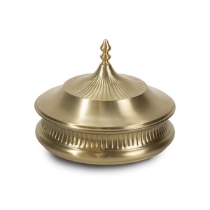 Luxury Durable Gold Finish Stainless Steel Hot Pot Insulated Non-Stick Food Warmer Serving Casserole with Lid for Dining <b>Table</b> - Product Image 1