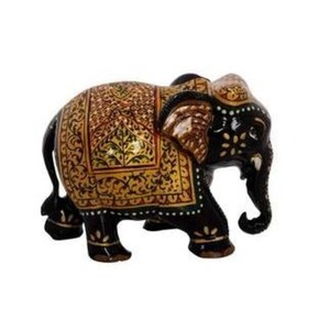 Éléphants en bois sculptés à la main sculptant des produits de décoration intérieure - Product Image 2