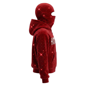 Sudadera con Capucha de Diamantes de Imitación al por Mayor, con Logotipo Personalizado, Bling, Cristal, Diamante, Sudadera con Capucha de Forro Polar, Ropa Urbana Brillante a la Moda - Product Image 4