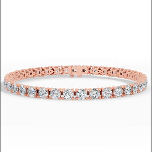 Bracelet tennis allongé à quatre griffes avec diamants de laboratoire ronds 12 carats en or 14K – Vente en gros, Fabricant et Fournisseur de Bijoux Fins OEM - Product Image 1