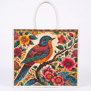 Sac fourre-tout en toile de coton avec logo personnalisé, sacs de plage réutilisables, fournisseur en gros, fermeture éclair, personnalisation de la marque, imprimés animaliers en coton - Product Image 1